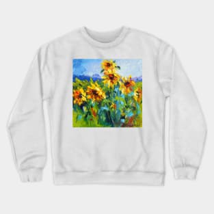 Sunflowers in the wind Crewneck Sweatshirt